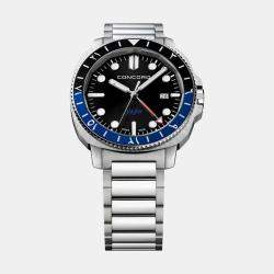 Concord Black Stainless Steel Mariner 0320553 Quartz Men's Wristwatch 43 mm