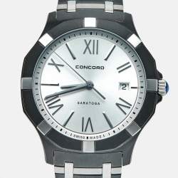 Pre Owned ساعة يد رجالية كونكورد ساراتوغا 02.1.36.1089 ستانلس ستيل لونين فضية 40 مم