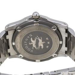 Pre Owned Concord Silver Diamonds Stainless Steel Saratoga SL 13.C2.230 Men's Wristwatch 34mm