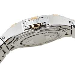 Pre Owned Concord Silver 18K Yellow Gold & Stainless Steel Diamonds Saratoga 24.C2.1894 Men's Wristwatch 38 mm