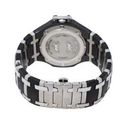 Pre Owned Concord Silver PVD Stainless Steel Rubber Saratoga 14.P1.1895.1 Men's Wristwatch 43 mm
