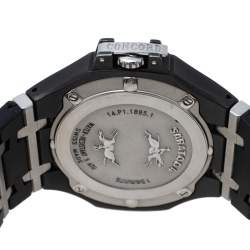 Pre Owned Concord Silver PVD Stainless Steel Rubber Saratoga 14.P1.1895.1 Men's Wristwatch 43 mm