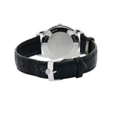 Pre Owned Concord White Stainless Steel Leather Impresario 14.C2.212 Men's Wristwatch 34 mm