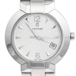 Concord Silver Stainless Steel La Scala 14.C2.1891 Men's Wristwatch 38 mm