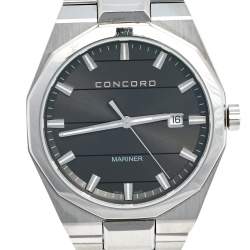 Pre Owned Concord Grey Stainless Steel Mariner 05.1.14.1093 Men's Wristwatch 41 mm