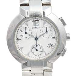 Concord Silver Stainless Steel La Scala 14.C5.1891 Men's Wristwatch 38 mm
