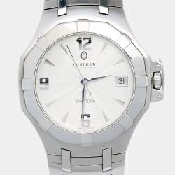 Pre Owned Concord Silver Stainless Steel Saratoga 14.C2.1894 Women's Wristwatch 37 mm 