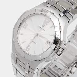 Pre Owned Concord Silver Stainless Steel Saratoga 14.C2.1894 Women's Wristwatch 37 mm 