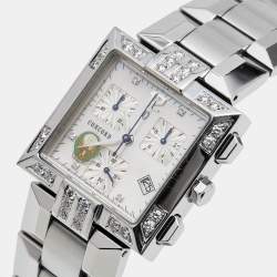 Pre Owned Concord Mother Of Pearl Diamond Stainless Steel La Scala "UAE Armed Forces" 14.H1.1371 Unisex Wristwatch 30 mm