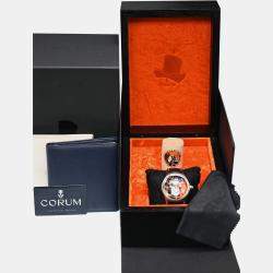 Pre Owned Corum Bubble Baron Samedi 02320.582001 Limited Edition Black Stainless Steel Automatic Men's Wristwatch 45 mm
