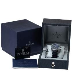 Pre Owned Corum Blue Stainless Steel Admiral's Cup 082.833.20/F373 Men's Wristwatch 41 MM