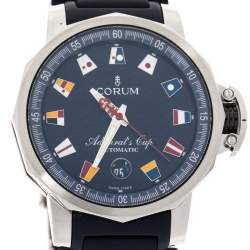 Pre Owned Corum Blue Stainless Steel Admiral's Cup 082.833.20/F373 Men's Wristwatch 41 MM