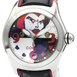 Pre Owned Corum Black/White Stainless Steel Bubble Joker Limited Edition Automatic 82.240.20 Men's Wristwatch 44 MM
