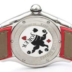 Pre Owned Corum Black/White Stainless Steel Bubble Joker Limited Edition Automatic 82.240.20 Men's Wristwatch 44 MM