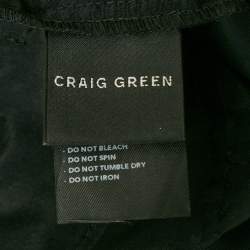 Pre Owned Craig Green Black Synthetic Pocket Detail Trousers S