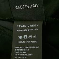 Pre Owned Craig Green Black Synthetic Pocket Detail Trousers S
