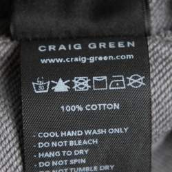 Craig Green Grey Cotton Lace-up Long Sleeve Crewneck Sweatshirt S