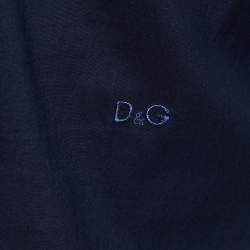Pre Owned D&G Navy Blue Cotton Brad Slim Fit Shirt S