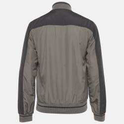 Pre Owned D&G Multicolour Logo Patch Detail Synthetic Bomber Jacket L