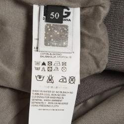 Pre Owned D&G Multicolour Logo Patch Detail Synthetic Bomber Jacket L