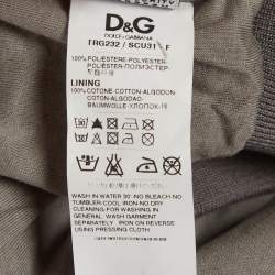 Pre Owned D&G Multicolour Logo Patch Detail Synthetic Bomber Jacket L