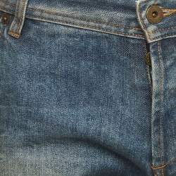 Pre Owned D&G Vintage Blue Distressed Denim Straight Leg Jeans M/Waist 32"