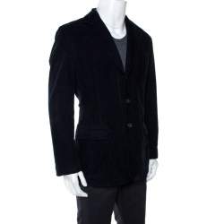 D&G Navy Blue Corduroy Three Buttoned Blazer XL
