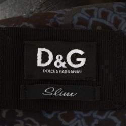 Pre Owned D & G Multicolor Printed Cotton Pleated Placket Slim Fit Shirt XXL