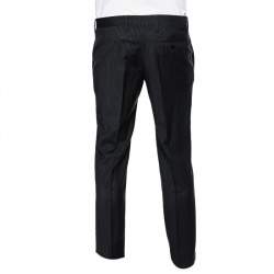 D&G Midnight Blue Striped Wool Formal Pants M