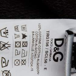 D&G Grey Cotton Zip Front Hooded Jacket M