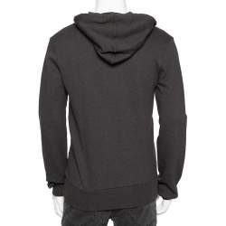 D&G Grey Cotton Zip Front Hooded Jacket M