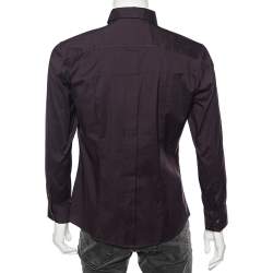 D&G Dark Burgundy Cotton Button Front Brad Shirt M