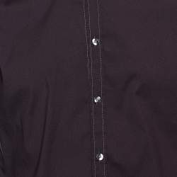 D&G Dark Burgundy Cotton Button Front Brad Shirt M