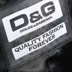 Pre Owned D&G Vintage Black Calf Fur Long Coat XXL