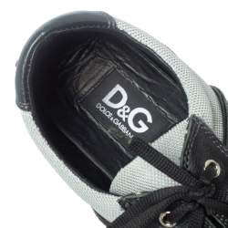 D&G Black/Grey Suede, Mesh and Leather Low Top Sneakers Size 44