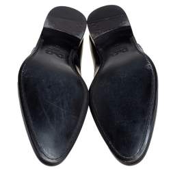 D&G Black Leather Lace Up Derby Size 44
