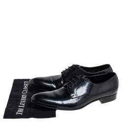 D&G Black Leather Lace Up Derby Size 44