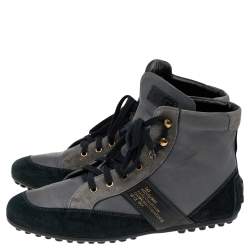 D&G Multicolor Suede And Leather High Top Sneakers Size 45