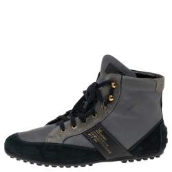 D&G Multicolor Suede And Leather High Top Sneakers Size 45