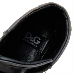 D&G Multicolor Suede And Leather High Top Sneakers Size 45