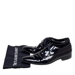 Pre Owned D&G Black Patent Leather Oxford Shoes Size 41