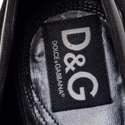 Pre Owned D&G Black Patent Leather Oxford Shoes Size 41