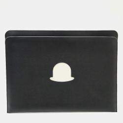 Delvaux Black Leather Clutch