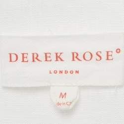 Derek Rose White Linen Button Front Shirt M