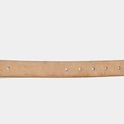 Pre Owned  D&G Black Leather Buckle Belt 110CM