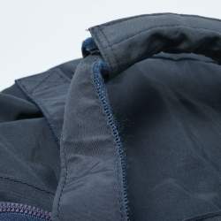 Pre Owned D&G Navy Blue Nylon Double Pocket Weekender Duffel Bag