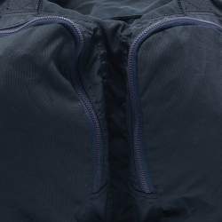 Pre Owned D&G Navy Blue Nylon Double Pocket Weekender Duffel Bag