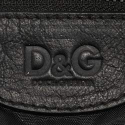 D&G Black Nylon Zipped Details Weekender Bag