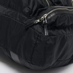 D&G Black Nylon Zipped Details Weekender Bag