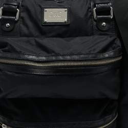 D&G Black Nylon Zipped Details Weekender Bag